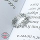 Сребърен пръстен с три реда фини, оксидирани верижки, с възможност за регулиране на размера
