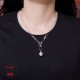 Сребърно колие с двойни кръгли и елипсовидни елементи и медальон сфера